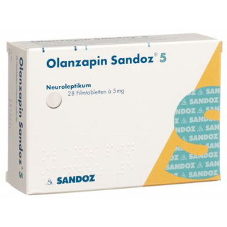Оланзапин Сандоз 5 мг 28 таблеток покрытых оболочкой 
