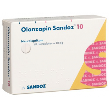 Оланзапин Сандоз 10 мг 28 таблеток покрытых оболочкой 