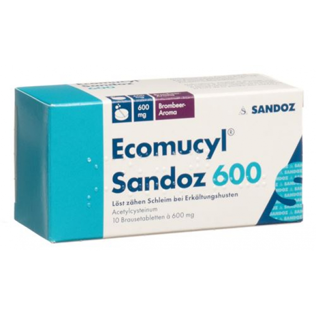 Экомуцил Сандоз 600 мг 10 шипучих таблеток