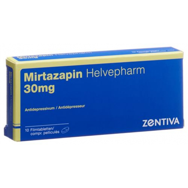 Миртазапин Хелвефарм 30 мг 10 таблеток покрытых оболочкой  