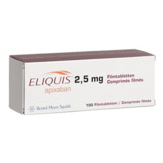 Эликвис 2,5 мг 100 таблеток покрытых оболочкой  