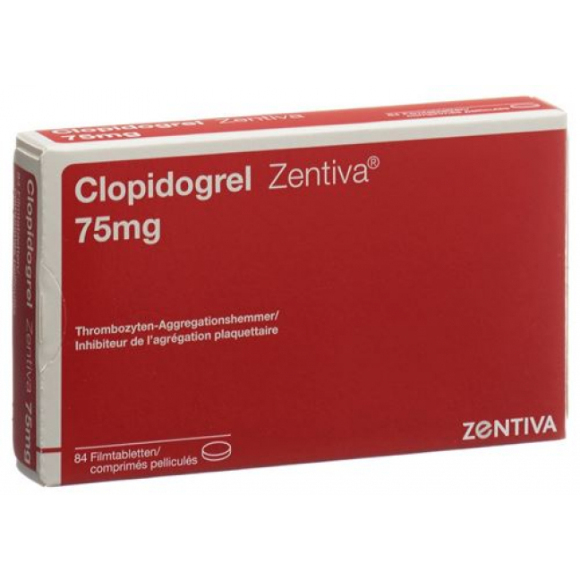 Клопидогрел Зентива 75 мг 84 таблетки покрытые оболочкой