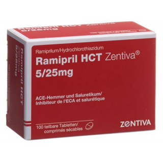 Рамиприл ГХТ Зентива 5/25 мг 100 таблеток