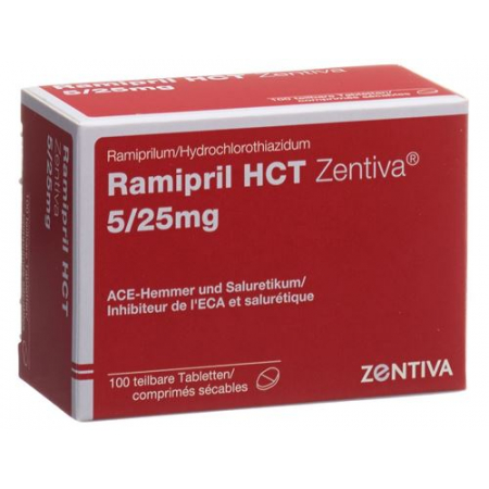 Рамиприл ГХТ Зентива 5/25 мг 100 таблеток