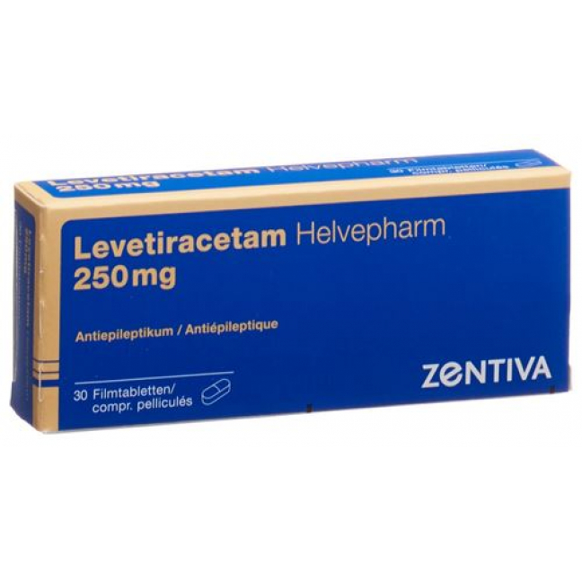 Леветирацетам Хелвефарм 250 мг 30 таблеток покрытых оболочкой