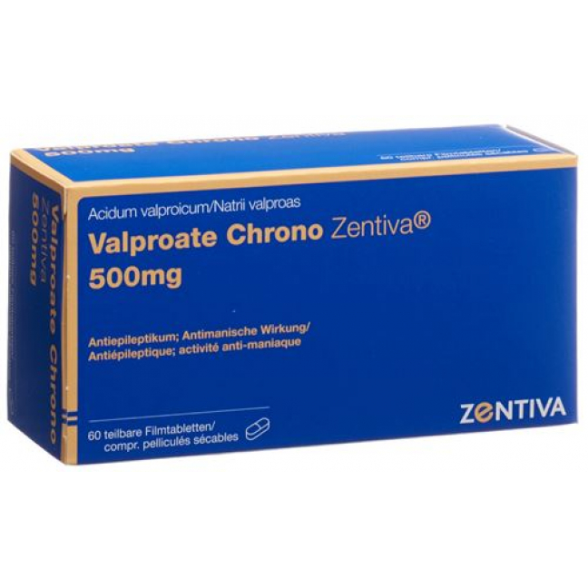 Вальпроат Хроно Зентива 500 мг 60 таблеток покрытых оболочкой 