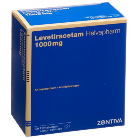 Леветирацетам Хелвефарм 1000 мг 100 таблеток покрытых оболочкой