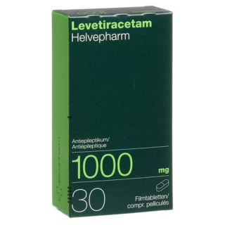 Леветирацетам Хелвефарм 1000 мг 30 таблеток покрытых оболочкой