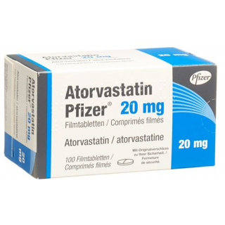 Аторвастатин Пфайзер 20 мг 100 таблеток покрытых оболочкой
