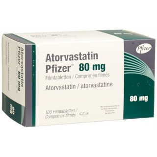 Atorvastatin Pfizer 80 mg 100 filmtablets