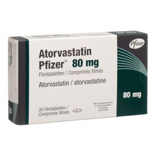 Atorvastatin Pfizer 80 mg 30 filmtablets