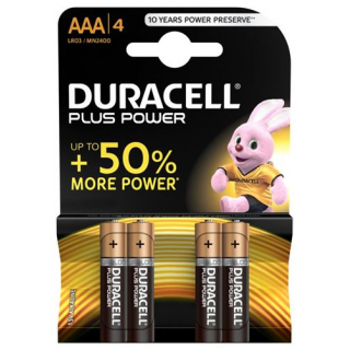 Duracell Plus Power MN2400 AAA 1.5V 4 штуки
