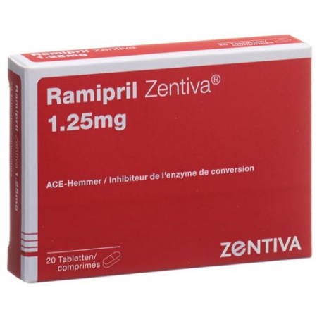 Рамиприл Зентива 1,25 мг 20 таблеток