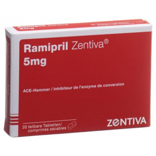 Рамиприл Зентива 5 мг 20 таблеток