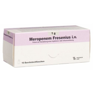 Меропонем Фрезениус 1 г сухое вещество для приготовления раствора для инъекций или инфузий 10 флаконов