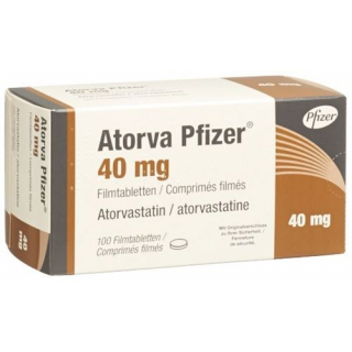 Аторва Пфайзер 40 мг 100 таблеток покрытых оболочкой 