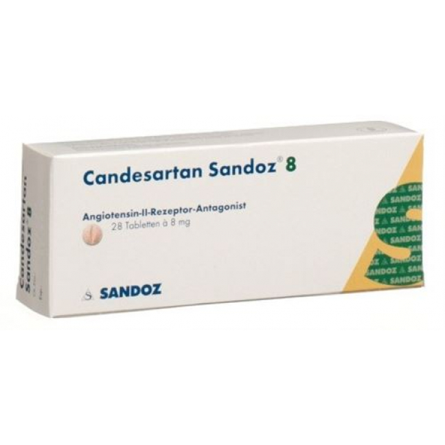 Кандесартан Сандоз 8 мг 28 таблеток