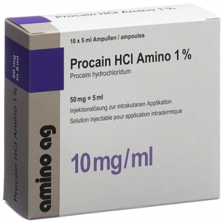 Прокаин HCL Амино 1%  50 мг/5 мл 10 ампул 5 мл