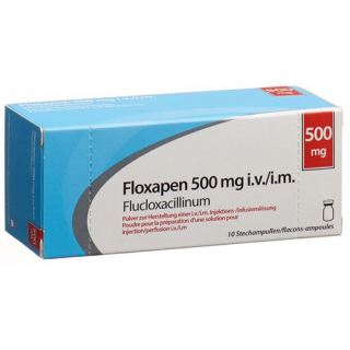 Флоксапен 500 мг 10 флаконов сухого вещества 