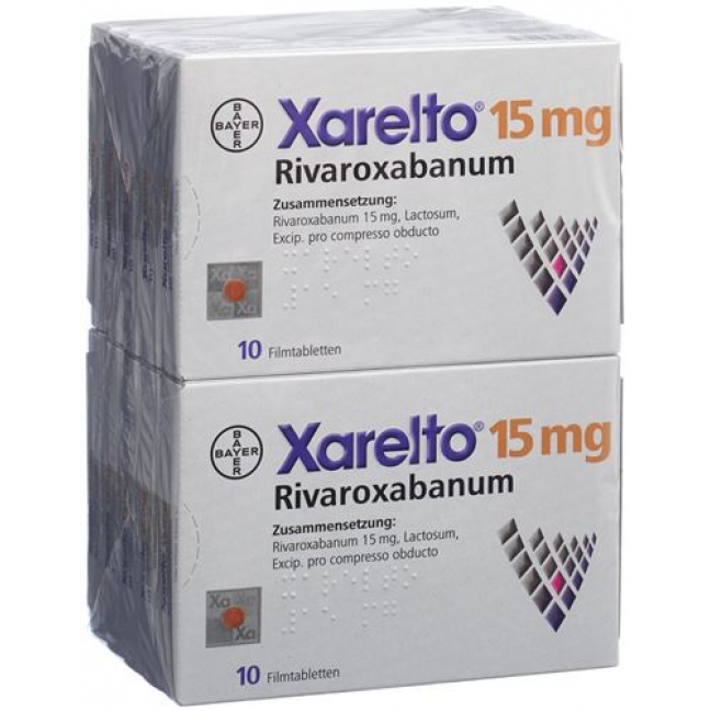 Ксарелто 15 мг 10 х таблеток покрытых оболочкой 