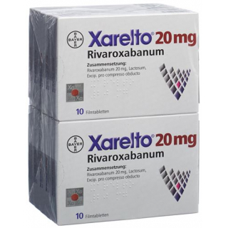 Ксарелто 20 мг 10 х таблеток покрытых оболочкой 