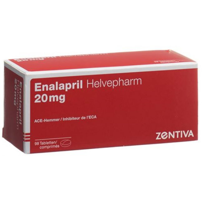 Эналаприл Хелвефарм 20 мг 98 таблеток