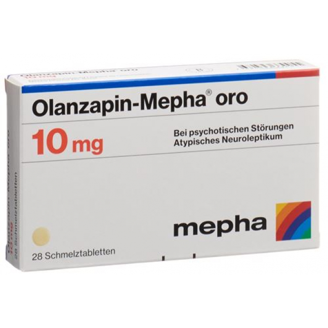 Оланзапин Мефа Oрo 10 мг 28 ородиспергируемых таблеток