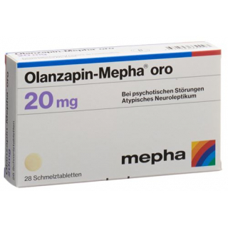 Оланзапин Мефа Oро 20 мг 28 ородиспергируемых таблеток