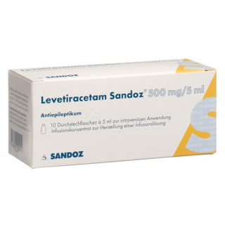 Леветирацетам Сандоз концентрат для в/в инфузий 500 мг / 5 мл 10 флаконов по 5 мл