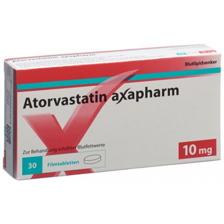 Atorvastatin Axapharm 10 mg 30 filmtablets