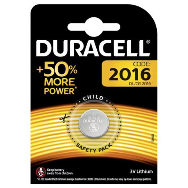 Duracell 2016 Batterie CR2016 3V Lithium Blister