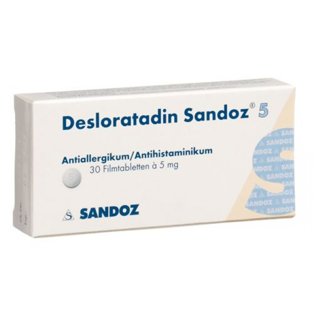 Дезлоратадин Сандоз 5 мг 30 таблеток покрытых оболочкой