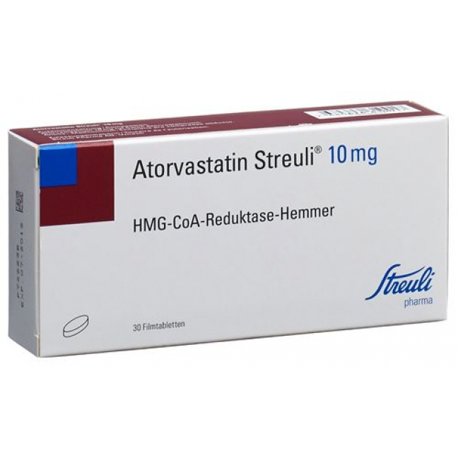 Аторвастатин Штройли 10 мг 30 таблеток покрытых оболочкой