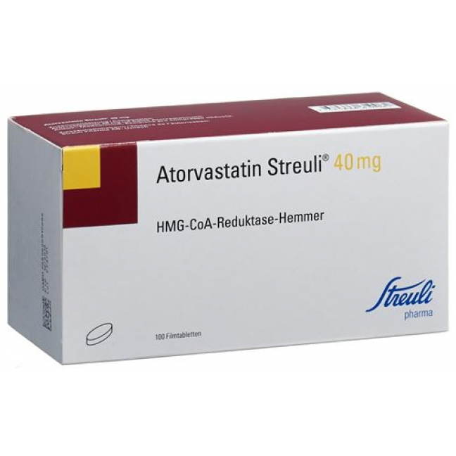 Аторвастатин Штройли 40 мг 100 таблеток покрытых оболочкой