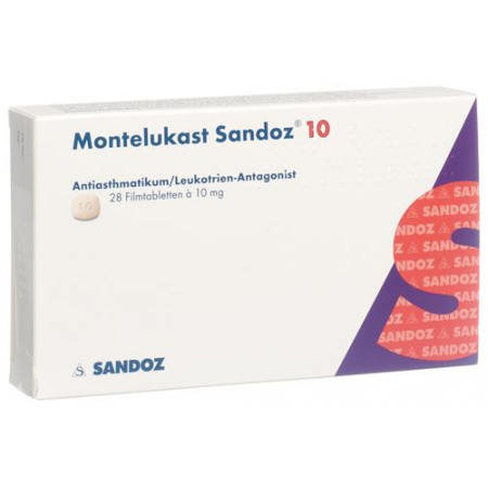 Монтелукаст Сандоз 10 мг 28 таблеток покрытых оболочкой