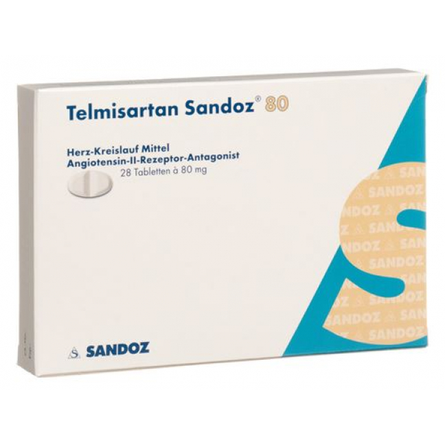 Телмисартан Сандоз 80 мг 28 таблеток