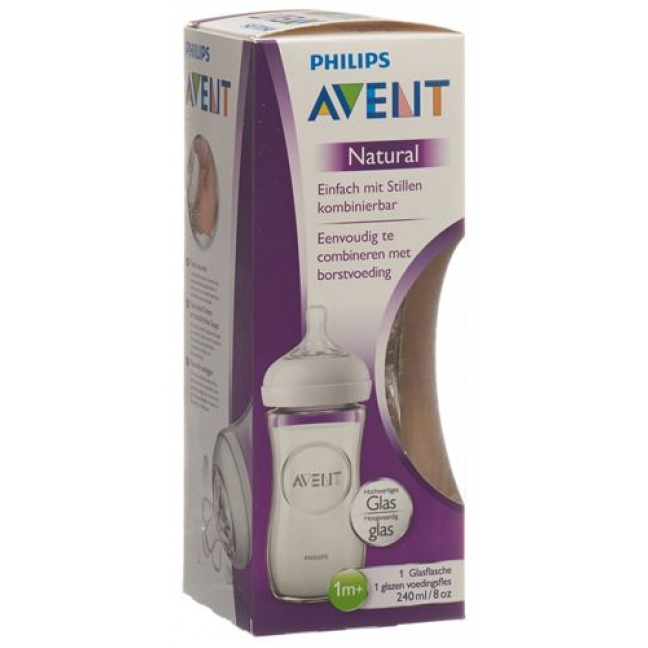 Avent Naturnah-Flasche 240мл Glas