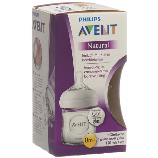 Avent Naturnah-Flasche 120мл Glas