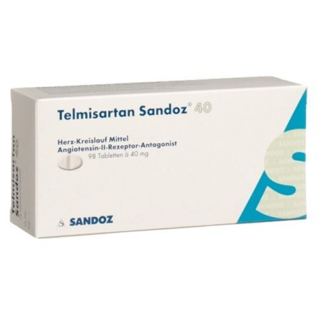 Телмисартан Сандоз 40 мг 98 таблеток