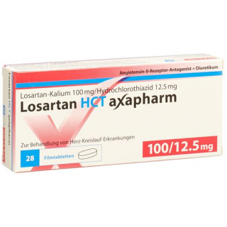 Лозартан НСТ Аксафарм 100/12.5 мг 98 таблеток покрытых оболочкой