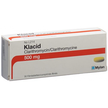 Клацид 500 мг 30 таблеток покрытых оболочкой 