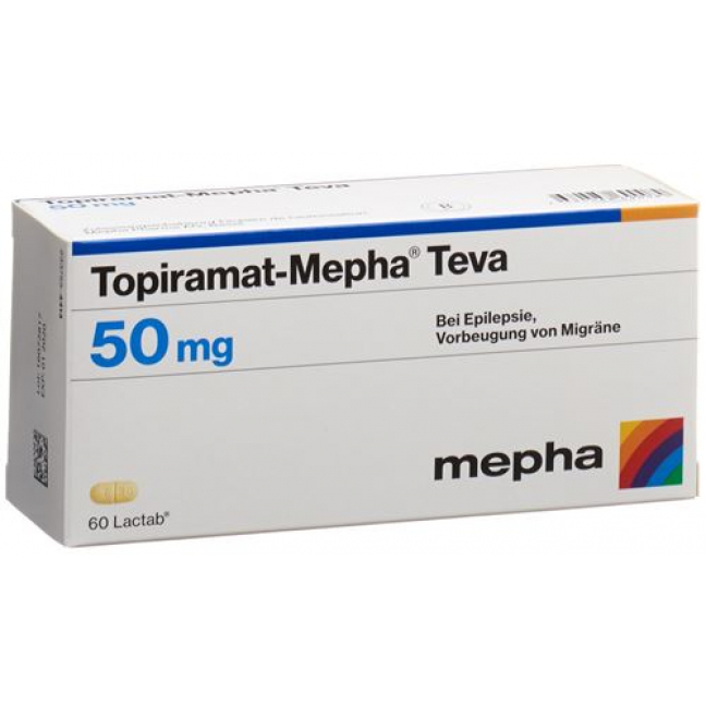Топирамат Мефа Тева 50 мг 60 таблеток покрытых оболочкой  