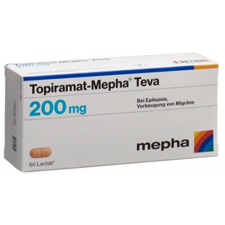 Топирамат Мефа Тева 200 мг 60 таблеток покрытых оболочкой  