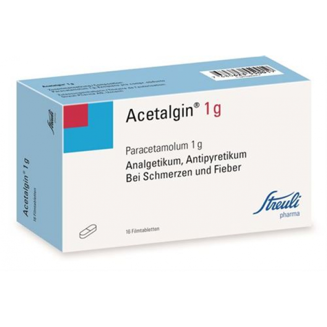Ацеталгин 1 г 16 таблеток покрытых оболочкой