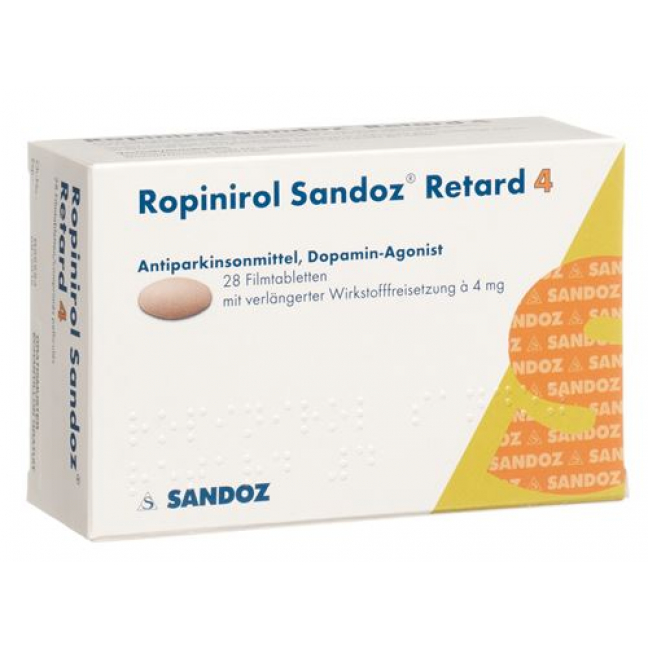 Ропинирол Сандоз Ретард 4 мг 28 таблеток