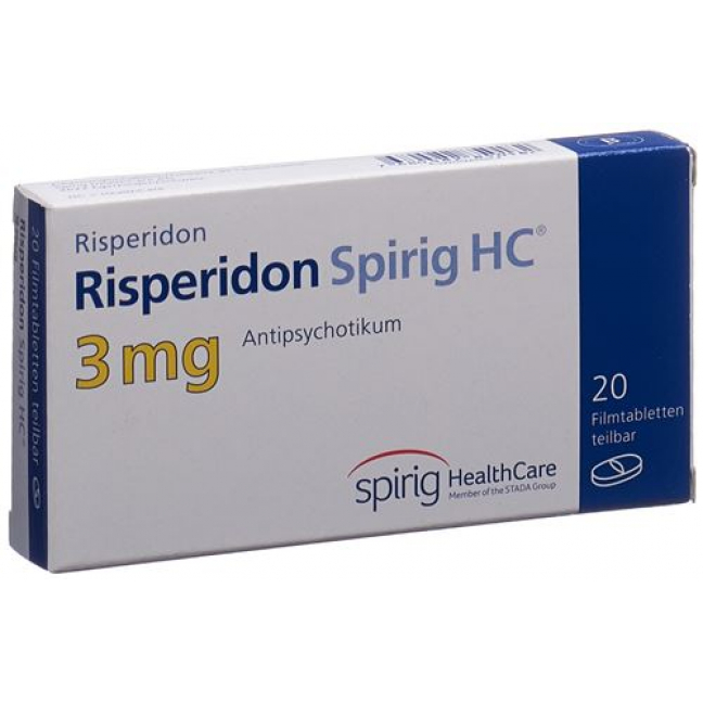 Рисперидон Спириг 3 мг 20 таблеток покрытых оболочкой 