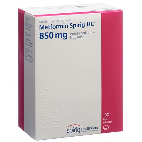 Метформин Спириг 850 мг 100 таблеток покрытых оболочкой