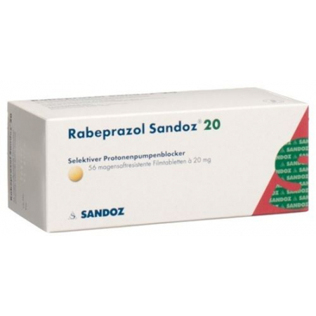 Рабепразол Сандоз 20 мг 56 таблеток покрытых оболочкой