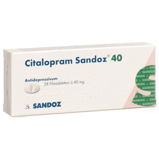 Циталопрам Сандоз 40 мг 28 таблеток покрытых оболочкой  