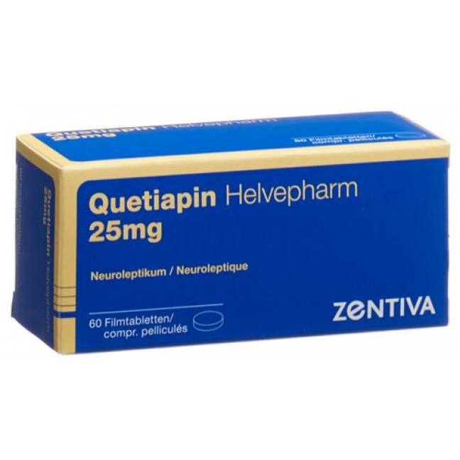 Кветиапин Хелвефарм 25 мг 60 таблеток покрытых оболочкой